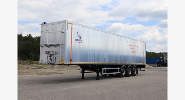 Полуприцеп со сдвижными полами ТОНАР SDP3-89 — общий боковой вид полуприцепа со сдвижными полами